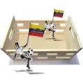 Canasta en pino para paquete de cerveza