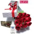 12 Rosas premium mas vodka y chocolates