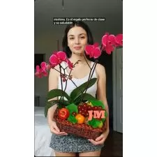 Combo Orquídea y Frutas Floristería JM