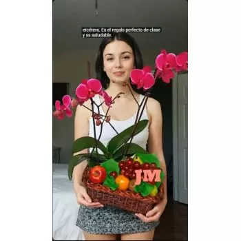 Combo Orquídea y Frutas Floristería JM