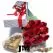 Caja de 12 rosas con caja de lujo de 12 chocolates