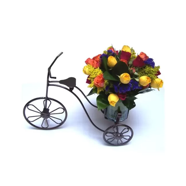 Triciclo con flores outlet