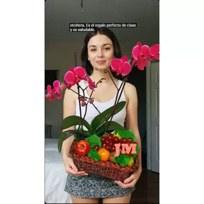 Combo Orquídea y Frutas Floristería JM