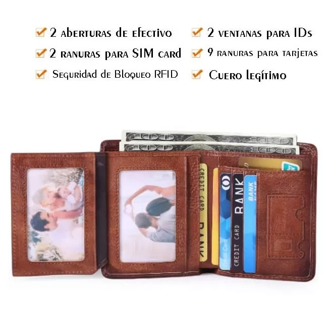 Billeteras hombre cuero personalizadas deals